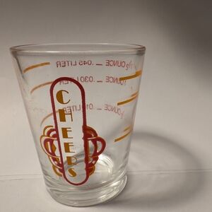 Vintage MCM "Cheers" Cocktail Measuring Jigger 1950's 1960's Atomic Era